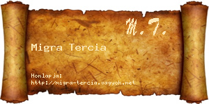 Migra Tercia névjegykártya